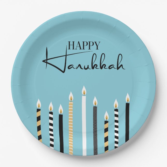 Happy Hanukkah Candles Holiday Paper Teller (Vorderseite)