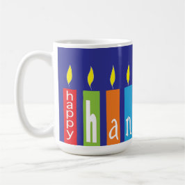 Happy Hanukkah Candles Tasse