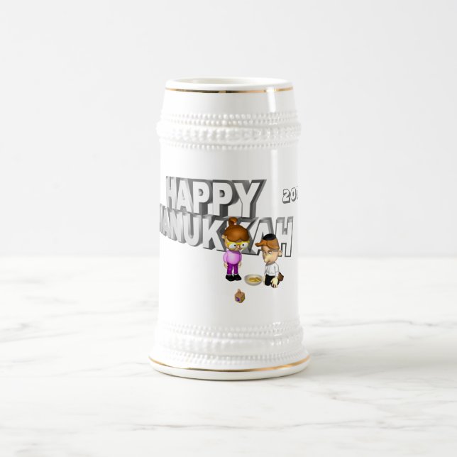 Happy Hanukkah Celebration - Bierglas (Mittel)