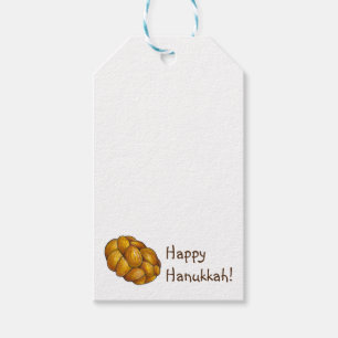 Happy Hanukkah Challah Brot Jüdische Feiertage Geschenkanhänger