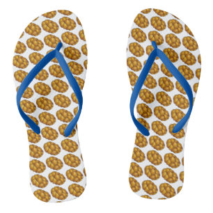 Happy Hanukkah Chanukah Challah Brot Loaf Flip Flops
