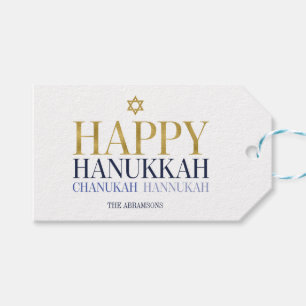 Happy Hanukkah Chanukah Holiday Gift Tags Geschenkanhänger