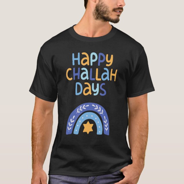 Happy Hanukkah Chanukah Rainbow Menorah Jewish Hol T-Shirt (Vorderseite)