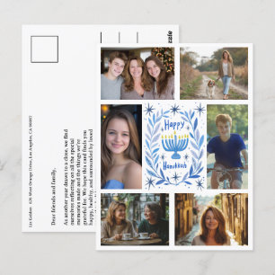 HAPPY HANUKKAH CUSTOM 6 FOTO Urlaub Postkarte