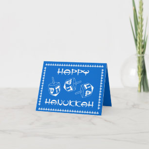 Happy Hanukkah Customizable Holiday Card Feiertagskarte