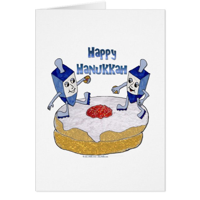 Happy Hanukkah Dancing Dreidels Jelly Doughnut (Vorne)