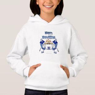Happy Hanukkah Dancing Dreidels Jelly Doughnut Hoodie