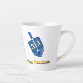Happy Hanukkah Dreidel und Foto Latte Tasse