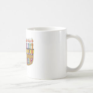 Happy Hanukkah Dreidels Menorah Tasse