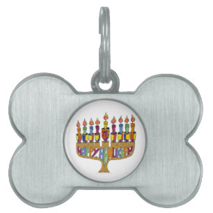 Happy Hanukkah Dreidels Menorah Tiermarke