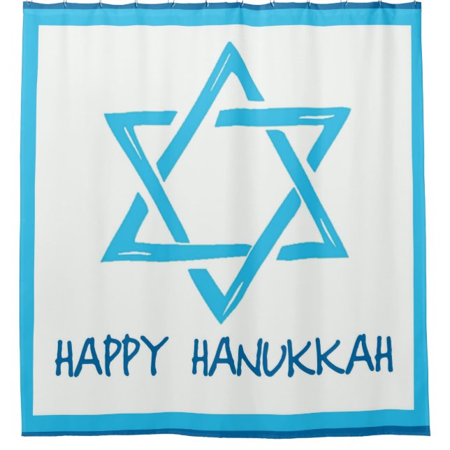 Happy Hanukkah Duschvorhang (Vorderseite)