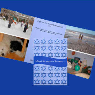 Happy Hanukkah Editable Celebrate Miracle of Light Dreifach Gefaltete Ankündigung