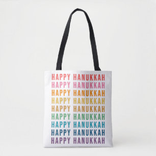 Happy Hanukkah Einfache Rainbow - Farben Typogra