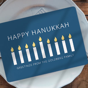 Happy Hanukkah   Einfaches und modernes Gruß Feiertagskarte