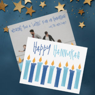 Happy Hanukkah   Einfaches und modernes Gruß Feiertagskarte