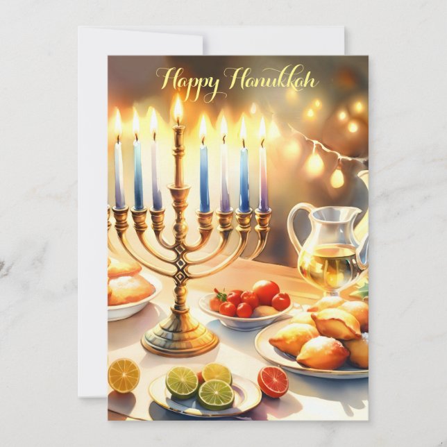 Happy Hanukkah Einladung (Vorderseite)