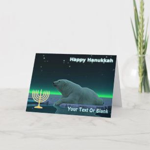 Happy Hanukkah - EisEdge Polar Bear Feiertagskarte