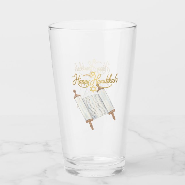 Happy Hanukkah Entertainment Glas (Vorderseite)