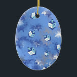 Happy Hanukkah Falling Star und Dreidels Keramikornament<br><div class="desc">Sie sehen die Lee Hiller Design Collection. Bekleidung,  Geschenke & Sammlerstücke Lee Hiller Fotografie oder Digital Art Collection. Sie können ihre Naturfotografie unter http://HikeOurPlanet.com/ ansehen und ihrem Wanderblog im Hot Springs Nationalpark folgen.</div>