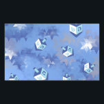 Happy Hanukkah Falling Star und Dreidels Rechteckiger Aufkleber<br><div class="desc">Sie sehen die Lee Hiller Design Collection. Bekleidung,  Geschenke & Sammlerstücke Lee Hiller Fotografie oder Digital Art Collection. Sie können ihre Naturfotografie unter http://HikeOurPlanet.com/ ansehen und ihrem Wanderblog im Hot Springs Nationalpark folgen.</div>