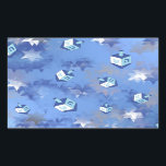 Happy Hanukkah Falling Star und Dreidels Rechteckiger Aufkleber<br><div class="desc">Sie sehen die Lee Hiller Design Collection. Bekleidung,  Geschenke & Sammlerstücke Lee Hiller Fotografie oder Digital Art Collection. Sie können ihre Naturfotografie unter http://HikeOurPlanet.com/ ansehen und ihrem Wanderblog im Hot Springs Nationalpark folgen.</div>