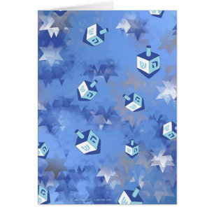 Happy Hanukkah Falling Stars und Dreidels