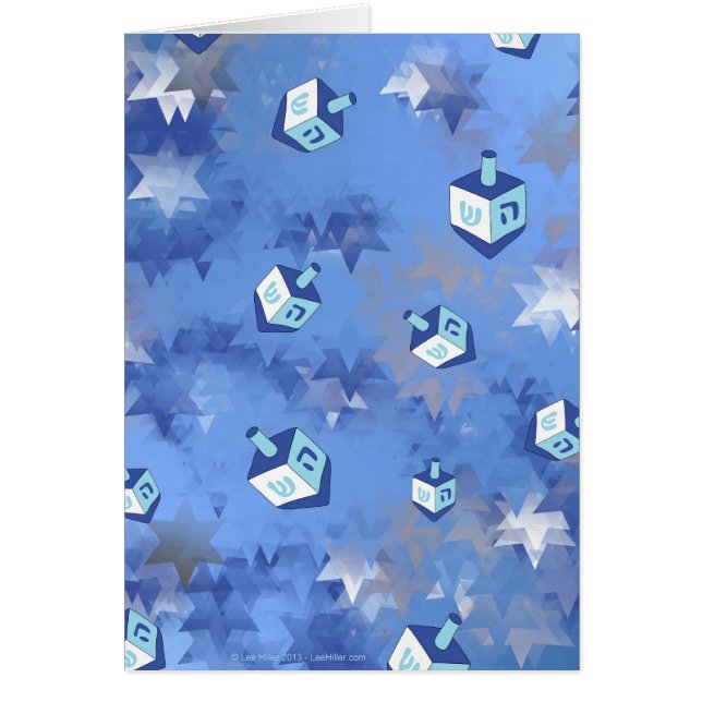 Happy Hanukkah Falling Stars und Dreidels (Vorne)