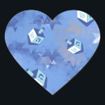 Happy Hanukkah Falling Stars und Dreidels Herz-Aufkleber<br><div class="desc">Sie sehen die Lee Hiller Design Collection. Bekleidung,  Geschenke & Sammlerstücke Lee Hiller Fotografie oder Digital Art Collection. Sie können ihre Naturfotografie unter http://HikeOurPlanet.com/ ansehen und ihrem Wanderblog im Hot Springs Nationalpark folgen.</div>