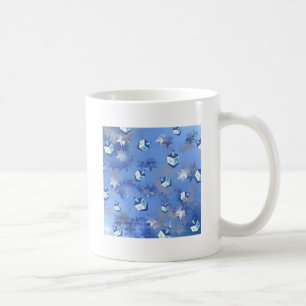 Happy Hanukkah Falling Stars und Dreidels Kaffeetasse