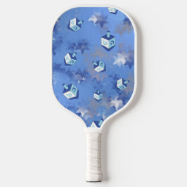 Happy Hanukkah Falling Stars und Dreidels Pickleball Schläger