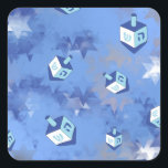 Happy Hanukkah Falling Stars und Dreidels Quadratischer Aufkleber<br><div class="desc">Sie sehen die Lee Hiller Design Collection. Bekleidung,  Geschenke & Sammlerstücke Lee Hiller Fotografie oder Digital Art Collection. Sie können ihre Naturfotografie unter http://HikeOurPlanet.com/ ansehen und ihrem Wanderblog im Hot Springs Nationalpark folgen.</div>