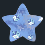 Happy Hanukkah Falling Stars und Dreidels Stern-Aufkleber<br><div class="desc">Sie sehen die Lee Hiller Design Collection. Bekleidung,  Geschenke & Sammlerstücke Lee Hiller Fotografie oder Digital Art Collection. Sie können ihre Naturfotografie unter http://HikeOurPlanet.com/ ansehen und ihrem Wanderblog im Hot Springs Nationalpark folgen.</div>