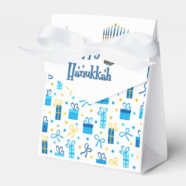Happy Hanukkah Favor Box Geschenkschachtel (Vorderseite)