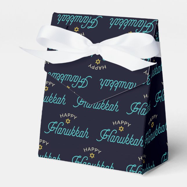 Happy Hanukkah Favor Box Geschenkschachtel (Vorderseite)