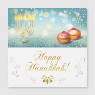 Happy Hanukkah Feierliche Dekorationsmagnete Magnetkarte