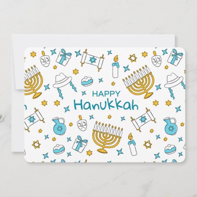 Happy Hanukkah Feiertagskarte (Vorderseite)