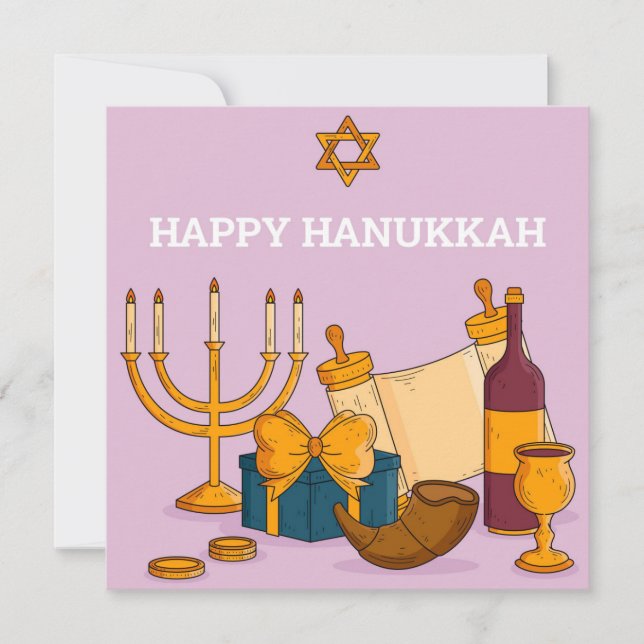 Happy Hanukkah Feiertagskarte (Vorderseite)