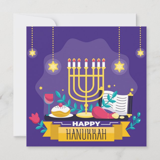 Happy Hanukkah Feiertagskarte (Vorderseite)