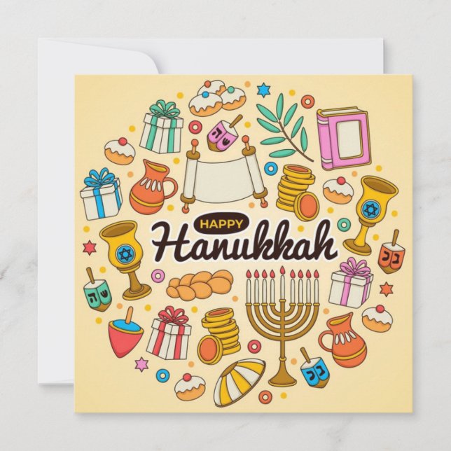 Happy Hanukkah Feiertagskarte (Vorderseite)