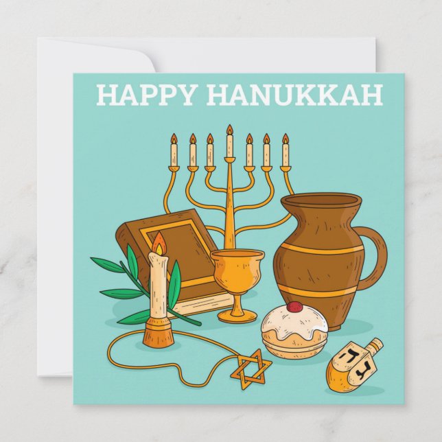 Happy Hanukkah Feiertagskarte (Vorderseite)