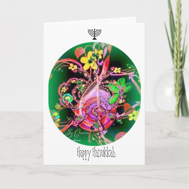 " Happy Hanukkah" Feiertagskarte (Vorderseite)