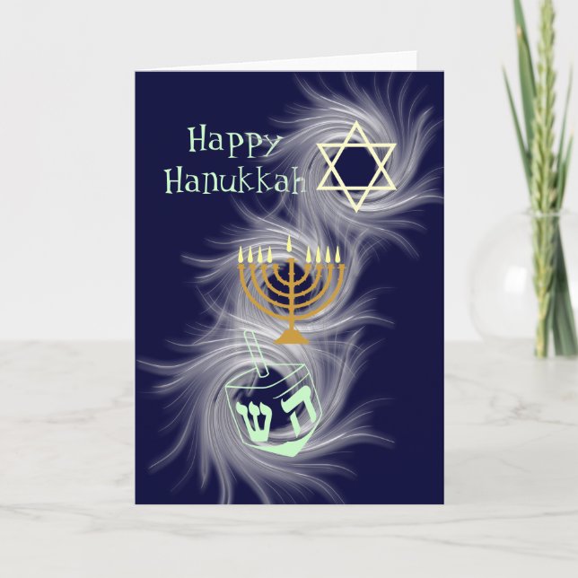 Happy Hanukkah Feiertagskarte (Vorderseite)