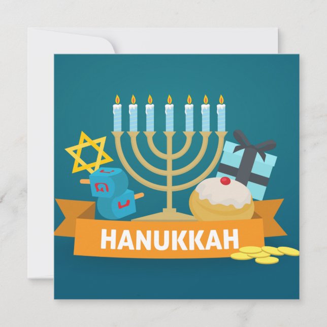 Happy Hanukkah Feiertagskarte (Vorderseite)