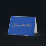 Happy Hanukkah Feiertagskarte<br><div class="desc">Hanukkah-Karte mit extravagantem Skript</div>