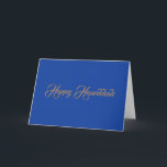Happy Hanukkah Feiertagskarte<br><div class="desc">Hanukkah-Karte mit extravagantem Skript</div>