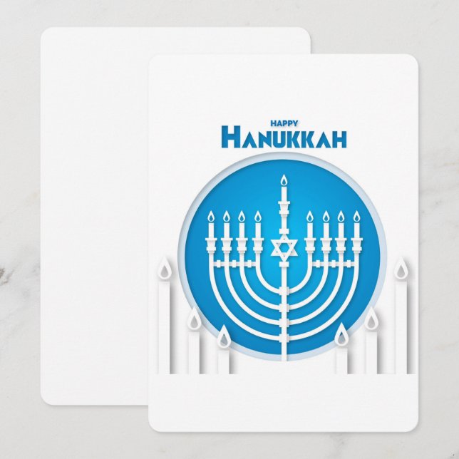 Happy Hanukkah Feiertagskarte (Vorne/Hinten)