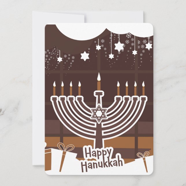 Happy Hanukkah Feiertagskarte (Vorderseite)