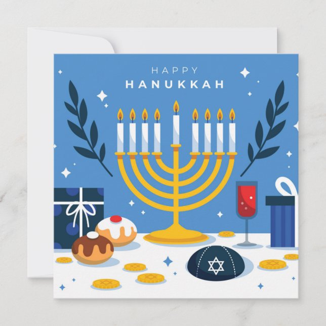 Happy Hanukkah Feiertagskarte (Vorderseite)