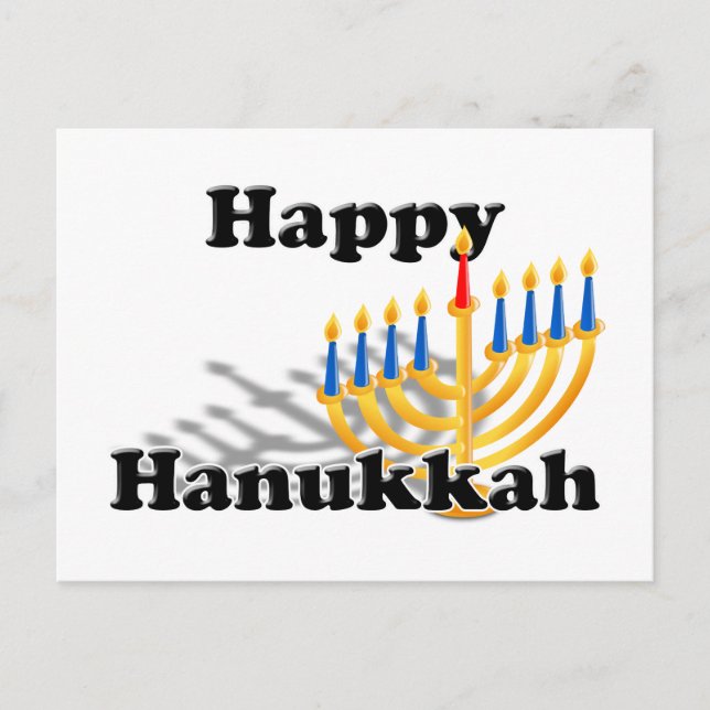 Happy Hanukkah Feiertagspostkarte (Vorderseite)
