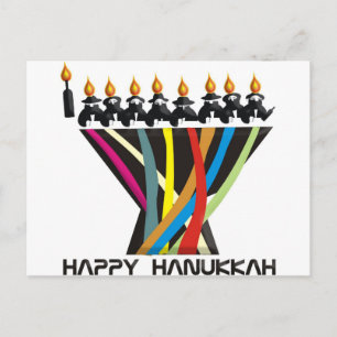 Happy Hanukkah Feiertagspostkarte